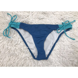 Pre-Owned Oakley Women's Juniors Bathing Suit Bikini Bottom Blue Pink Lg wimwear